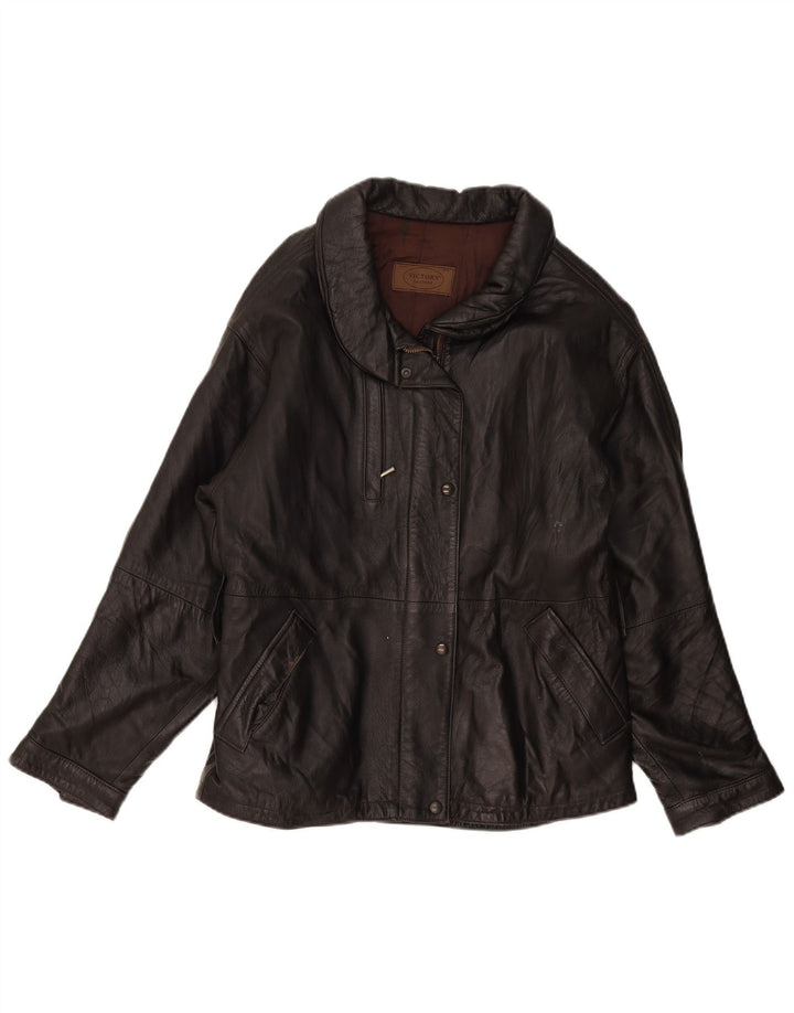 Victory ženska kožna jakna IT 44 srednje crna koža