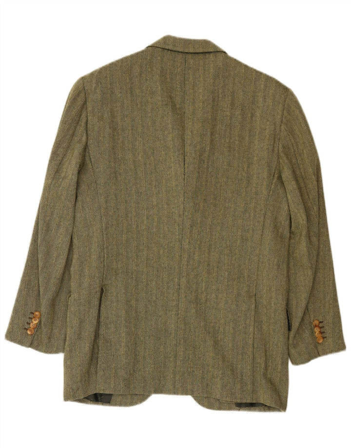 Kiton Mens Napoli sako sa 3 gumba UK 38 Srednje zelena riblja kost