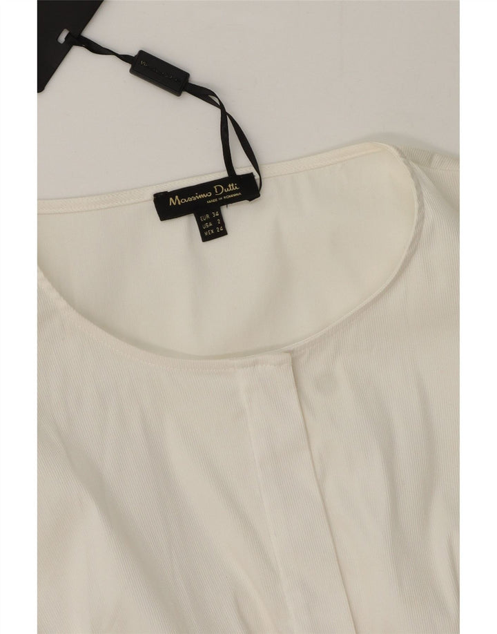 Ženska košulja Massimo Dutti EU 34 2XS bijeli pamuk
