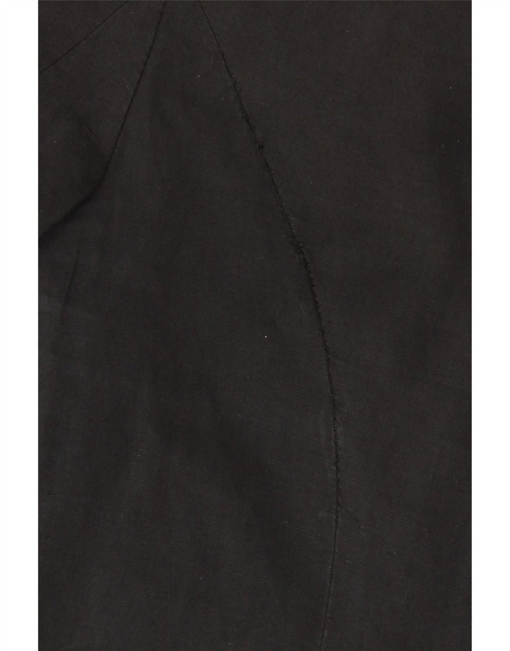 Svi sveti Ženska skraćena jakna sa 3 gumba UK 12 Srednje crni pamuk