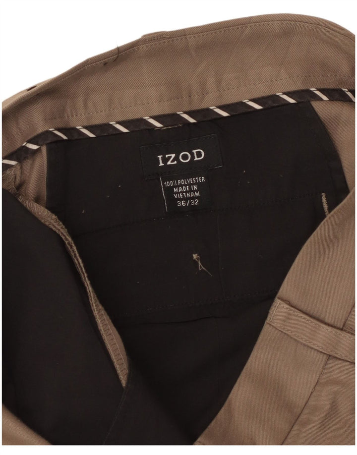 Izod muške hlače s štipaljkama W36 L32 bež poliester