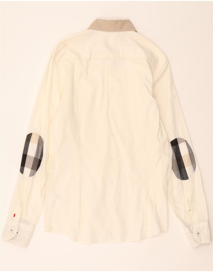 VINTAGE Mens Shirt Small White Cotton Vintage Vintage and Second-Hand Vintage from Messina Hembry 