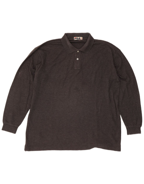 Fila muška polo majica dugih rukava IT 56 2XL sivi pamuk