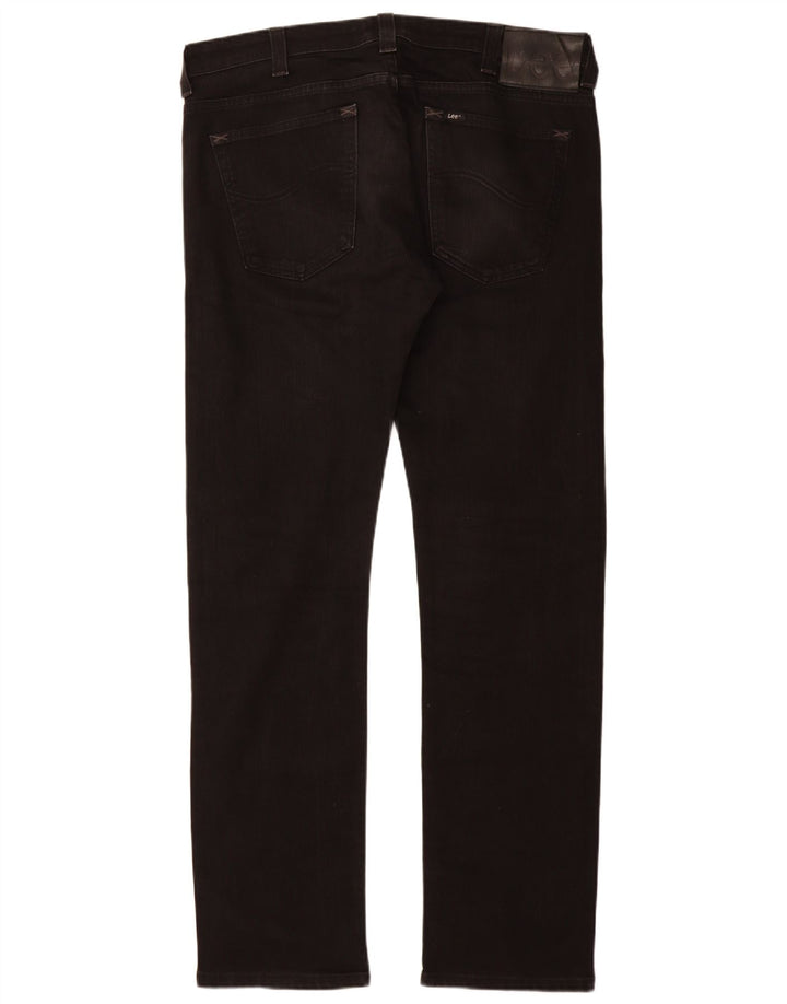 Lee Mens Powell Straight Jeans W38 L36 Crni pamuk