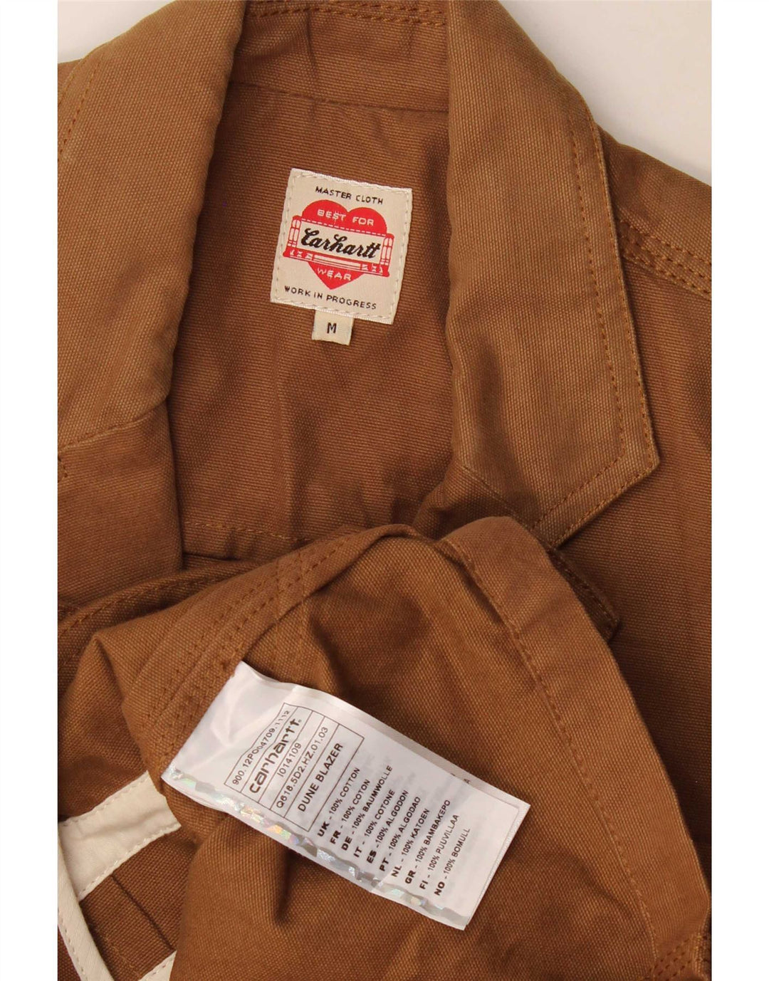 Carhartt muška jakna sa 3 gumba UK 38 srednje smeđi pamuk