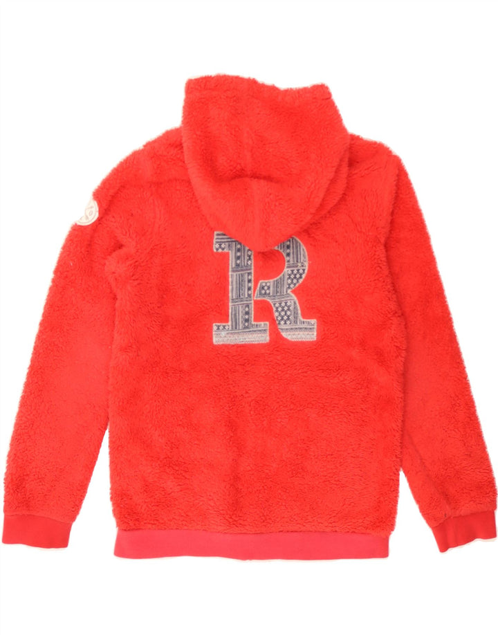 ROXY Boys Graphic Hooded Fleece Jacket 13-14 Years XL  Red Vintage Roxy and Second-Hand Roxy from Messina Hembry 