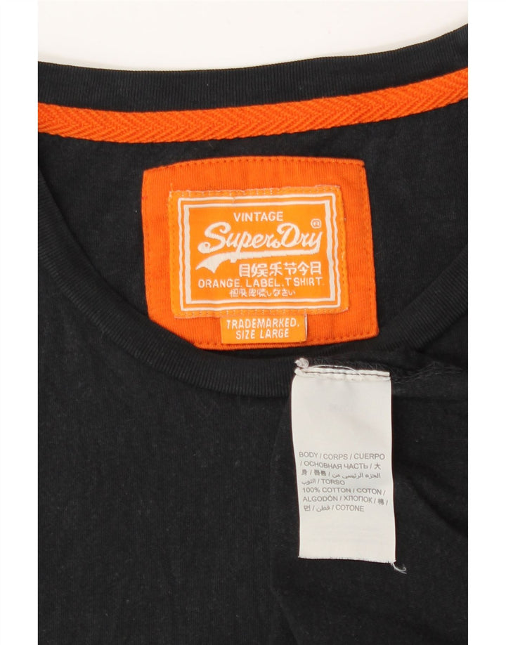 Superdry muška majica kratkih rukava Veliki crni pamuk