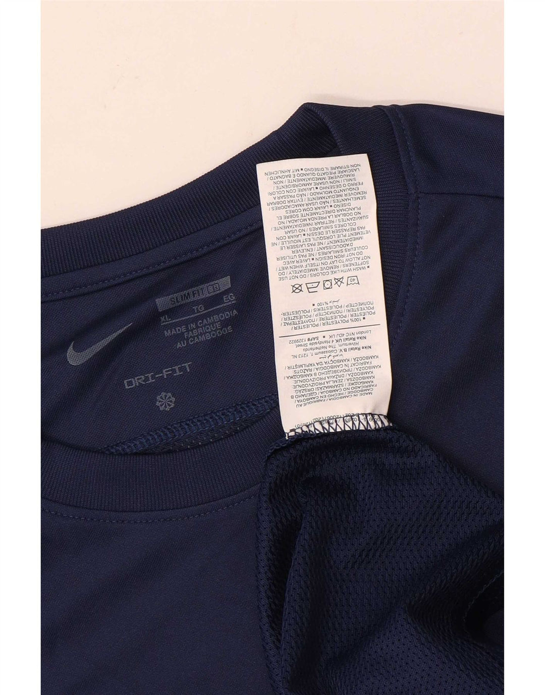 Nike muška Dri Fit Slim Fit majica dugih rukava XL tamnoplavi poliester