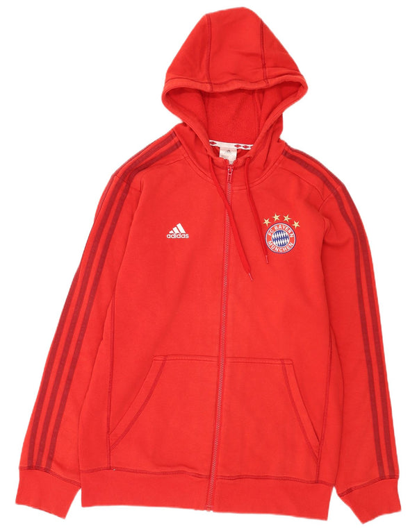 Adidas muški pulover s kapuljačom FC Bayern Munchen srednje crvene pamučne boje