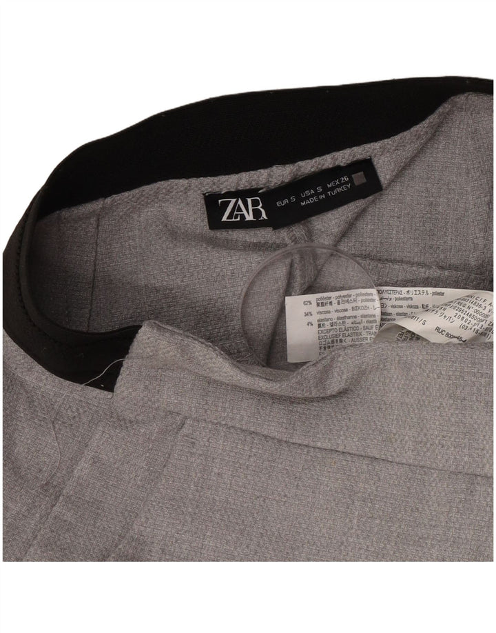 Zara ženske uske hlače odijela male W26 L28 sivi poliester