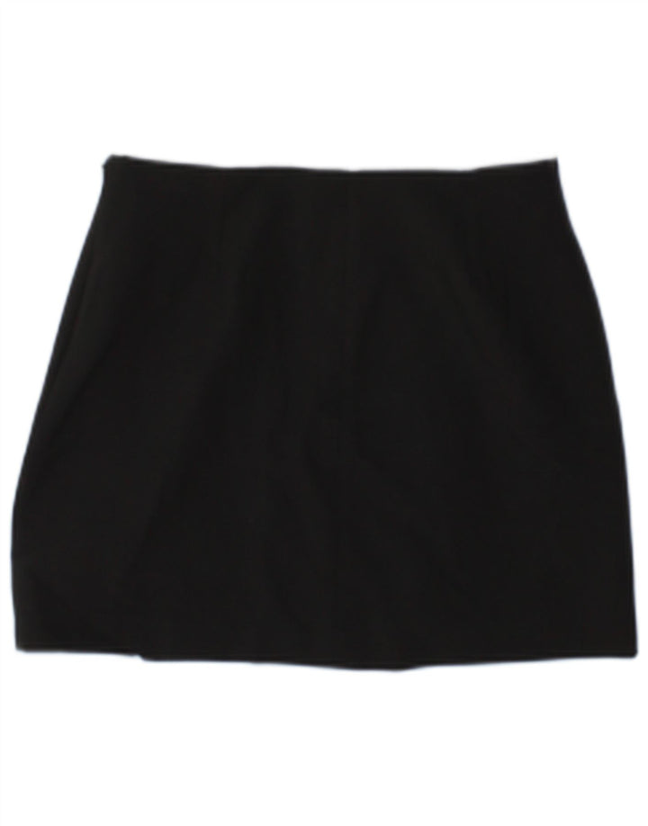 Zara ženska mini suknja mala W26 crni poliester