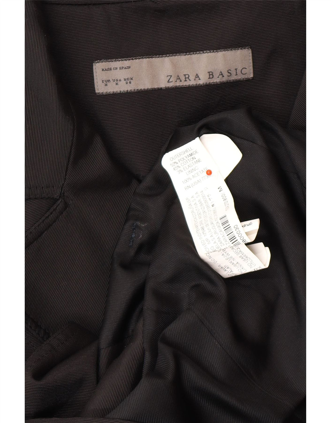 ZARA Womens Trench Coat UK 12 Medium Black Polyamide