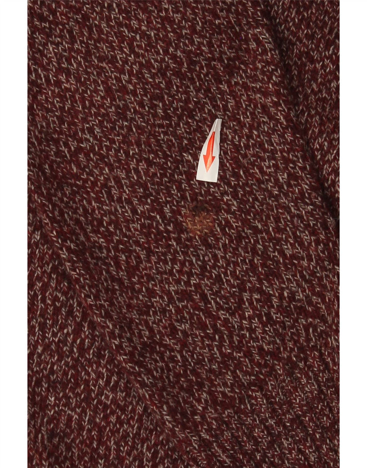 Srednji bordo vuneni muški džemper s okruglim izrezom Barbour