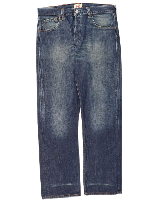 Levi's muške 501 ravne traperice W34 L32 plavi pamuk