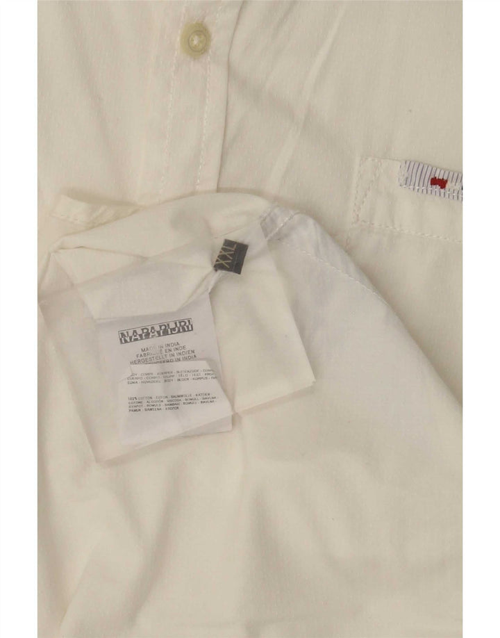 Napapijri muška košulja 2XL bijeli pamuk