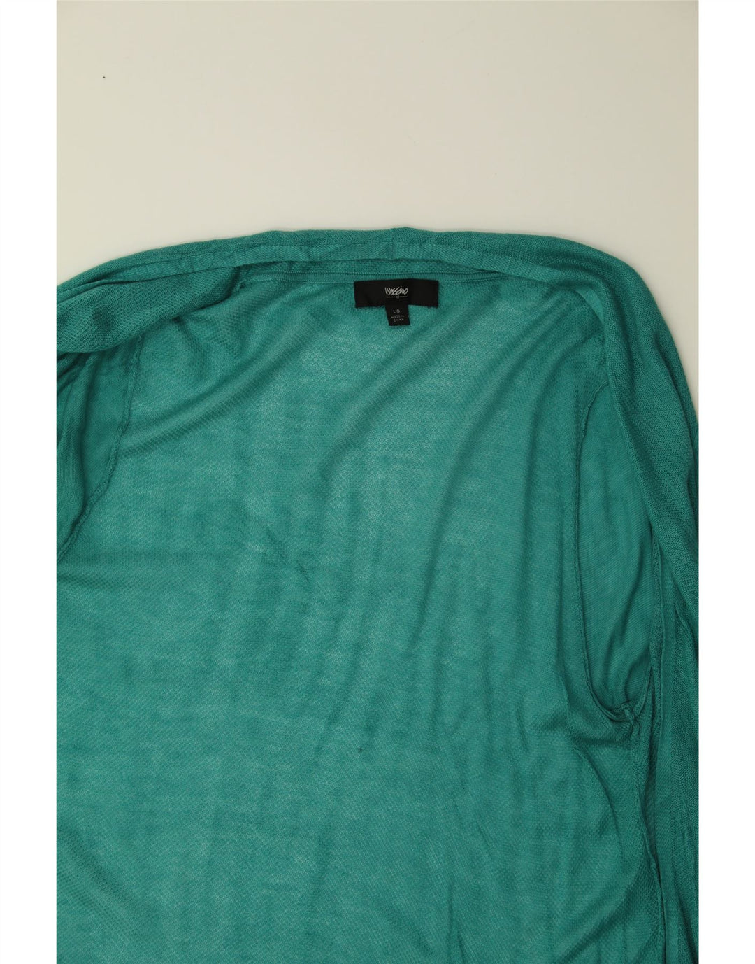 MOSSIMO Womens Longline Open Cardigan Sweater UK 16 Large Turquoise Vintage Mossimo and Second-Hand Mossimo from Messina Hembry 