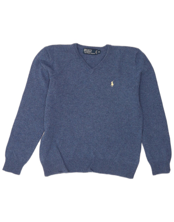 Polo Ralph Lauren ženski džemper s V-izrezom UK 14 srednje plava
