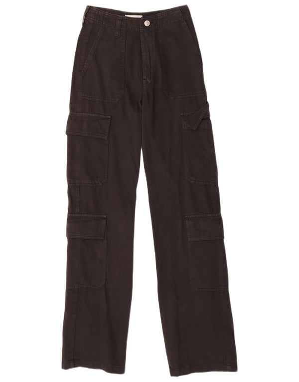 Zara ženske široke kargo hlače EU 32 2XS W22 L31 crni pamuk