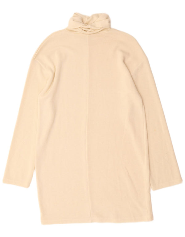 Zara ženska prevelika džemper haljina dugih rukava UK 10 Small Off White