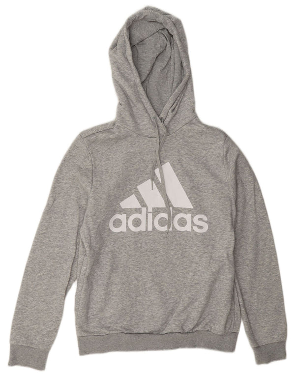 Adidas ženska majica s kapuljačom s kapuljačom UK 12/14, srednje sivi flekasti pamuk