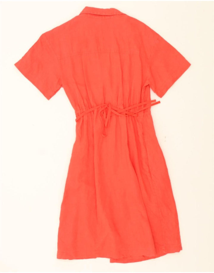 ATHLETA Womens Wrap Dress US 4 Medium Red Linen Vintage Athleta and Second-Hand Athleta from Messina Hembry 