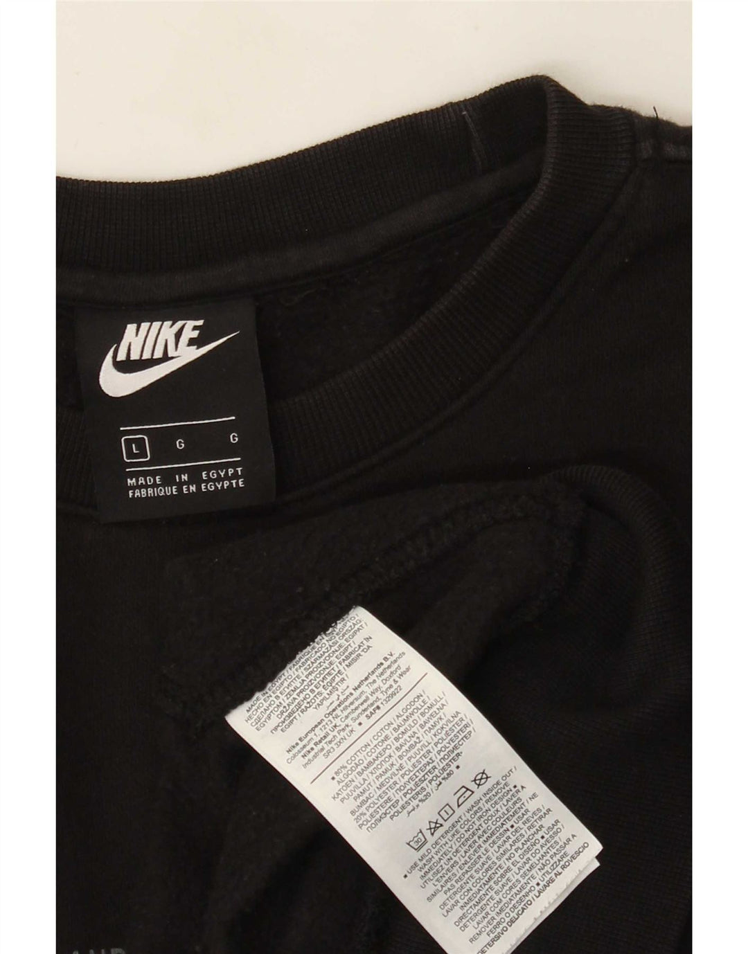 Veliki crni pamuk Nike Graphic Regular Fit Sweatshirt džemper