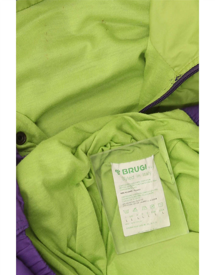 Brugi muški pulover kišna jakna UK 40 Large Purple Colourblock poliamid
