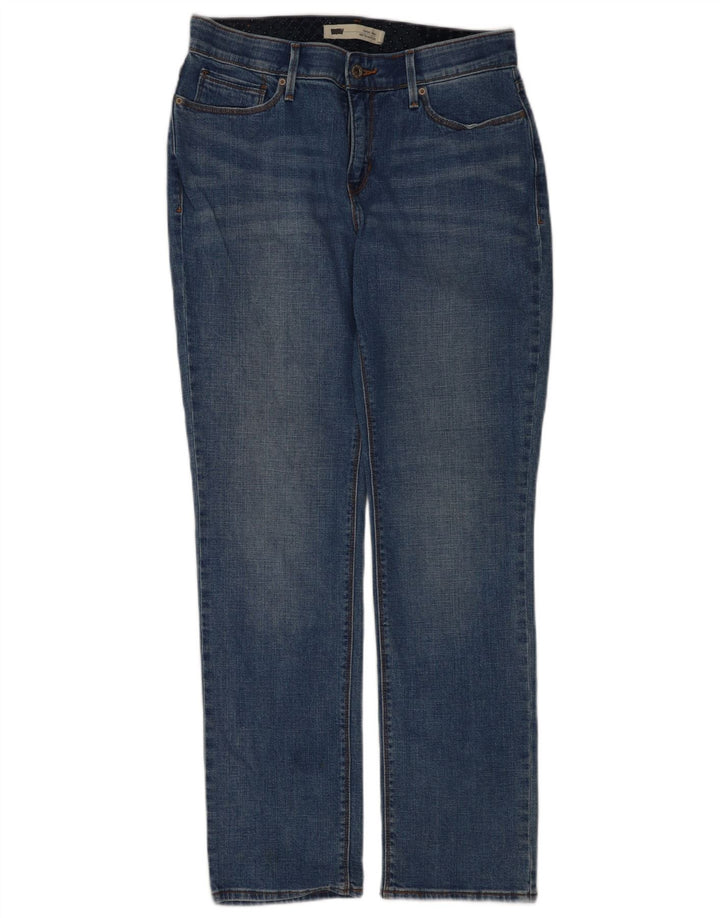 Levi's ženske 525 ravne traperice US 8 srednje W30 L30 plavi pamuk