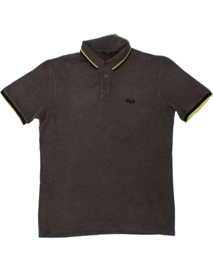 FILA Mens Polo Shirt Large Grey Cotton Vintage Fila and Second-Hand Fila from Messina Hembry 