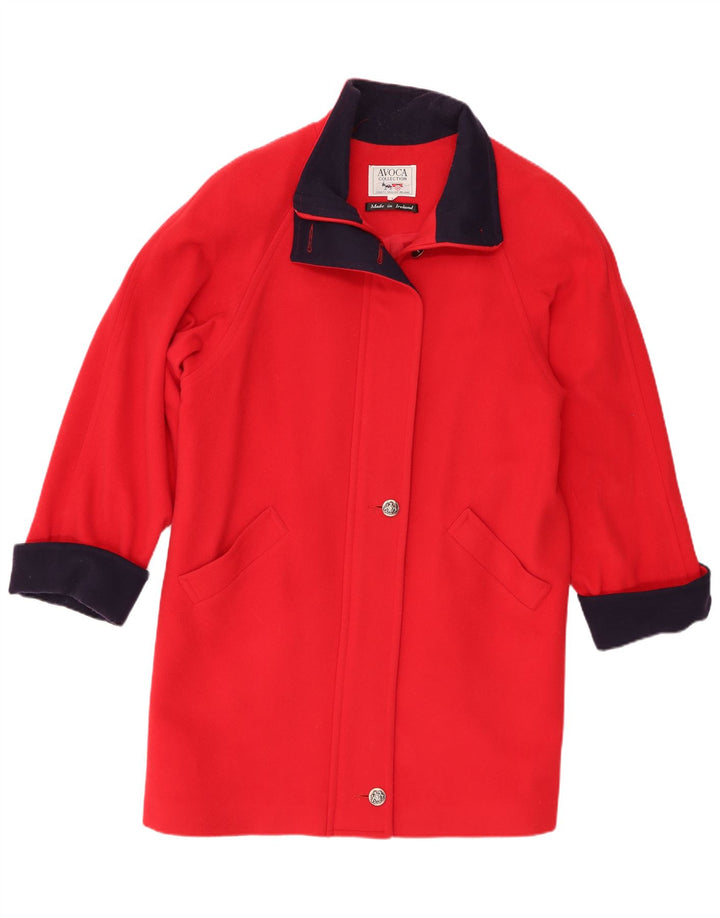 Avoca ženski kaput UK 16 Large Red Colourblock Lambswool