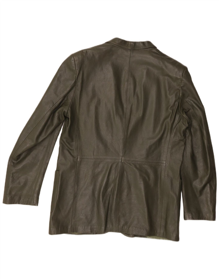 Vintage muška kožna jakna sa 2 gumba IT 52 XL zelena koža