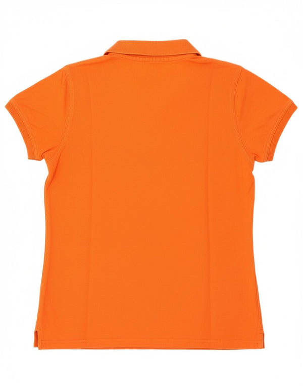 Reebok Womens Polo Shirt UK 12 Medium Orange Cotton
