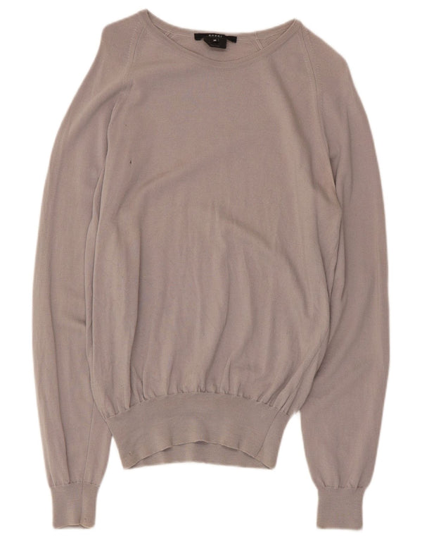 Gucci Womens Boat Neck Jumper Sweater UK 12 Medium Grey Wool