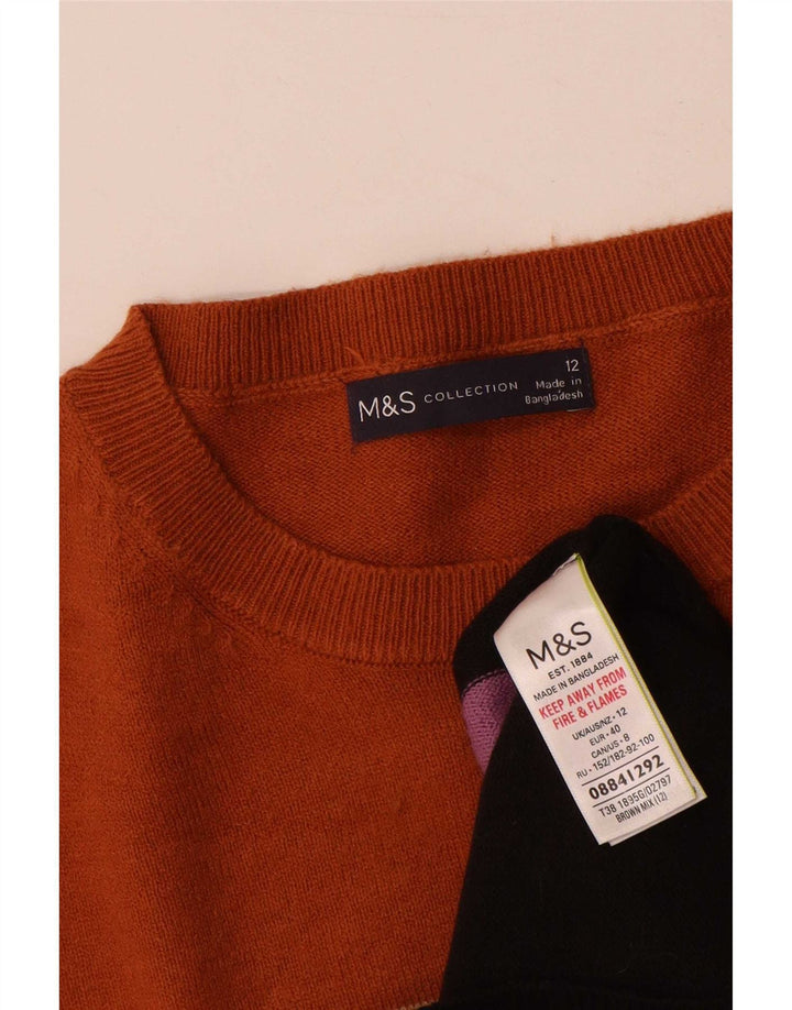 Marks & Spencer ženski džemper s okruglim izrezom UK 12 srednje raznobojni