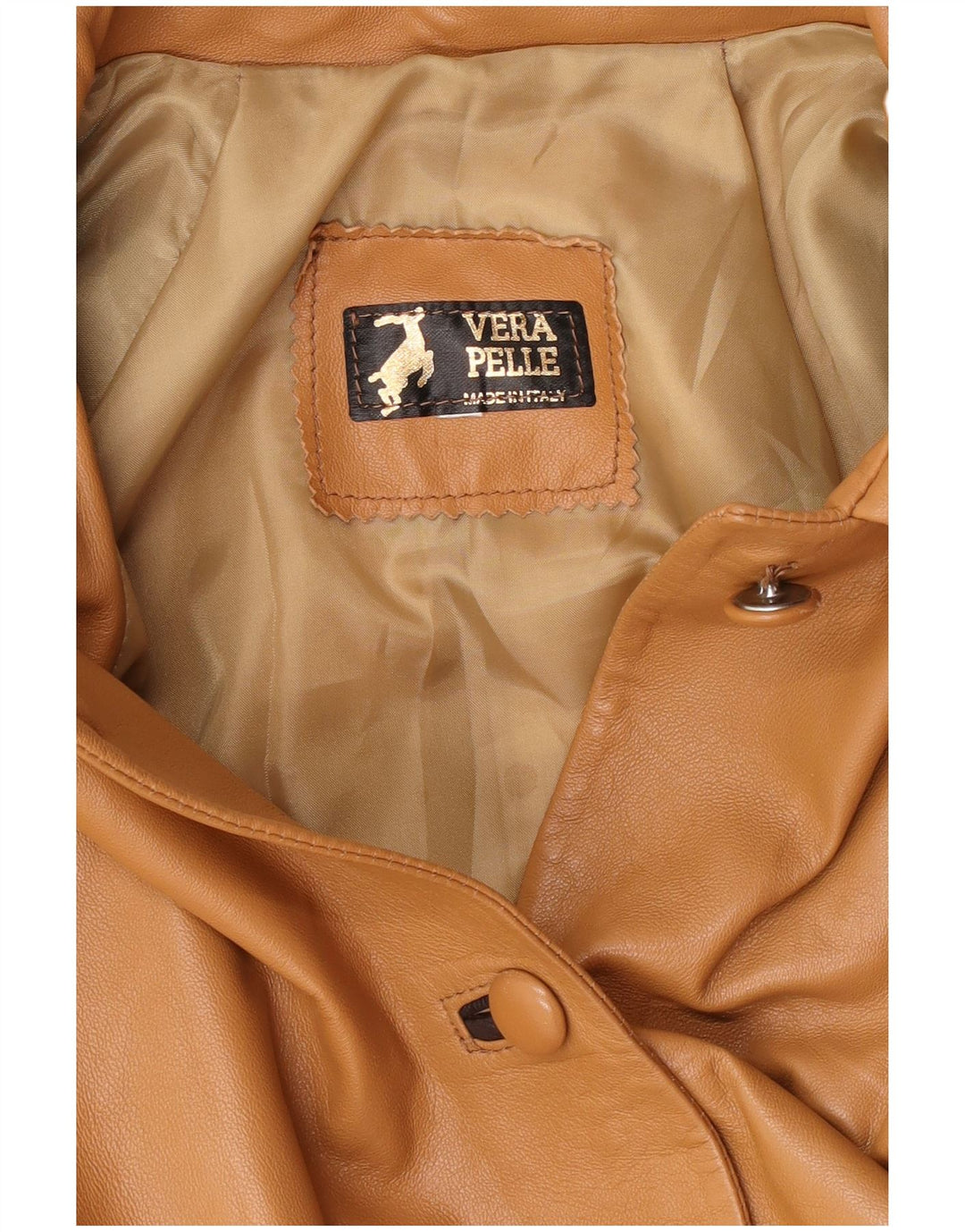 Vintage ženski kožni kaput UK 16 Veliki smeđi kožni