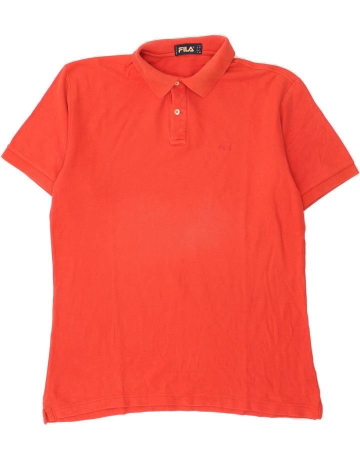 FILA Mens Polo Shirt Large Red Cotton Vintage Fila and Second-Hand Fila from Messina Hembry 