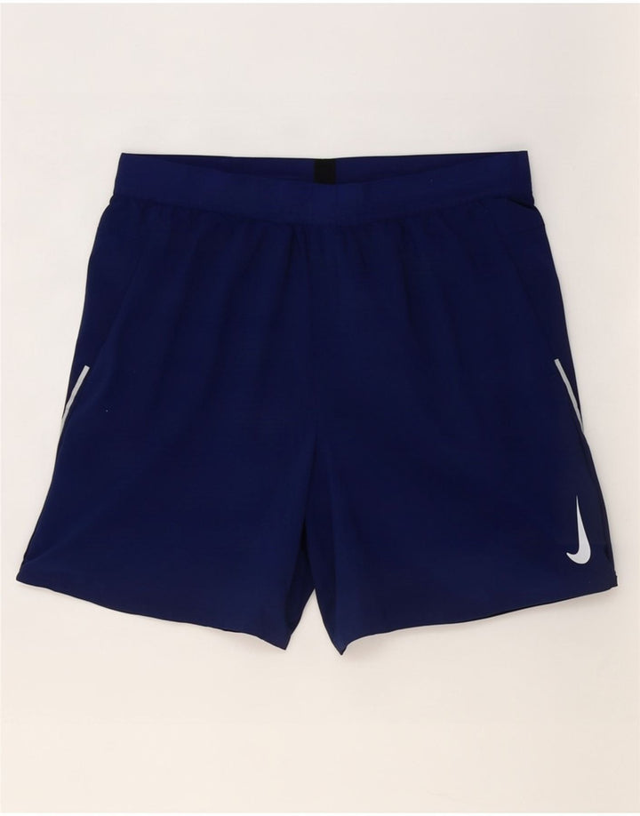 Nike Ženske Dri Fit Sportske Kratke Hlače UK 16 Veliki tamnoplavi poliester
