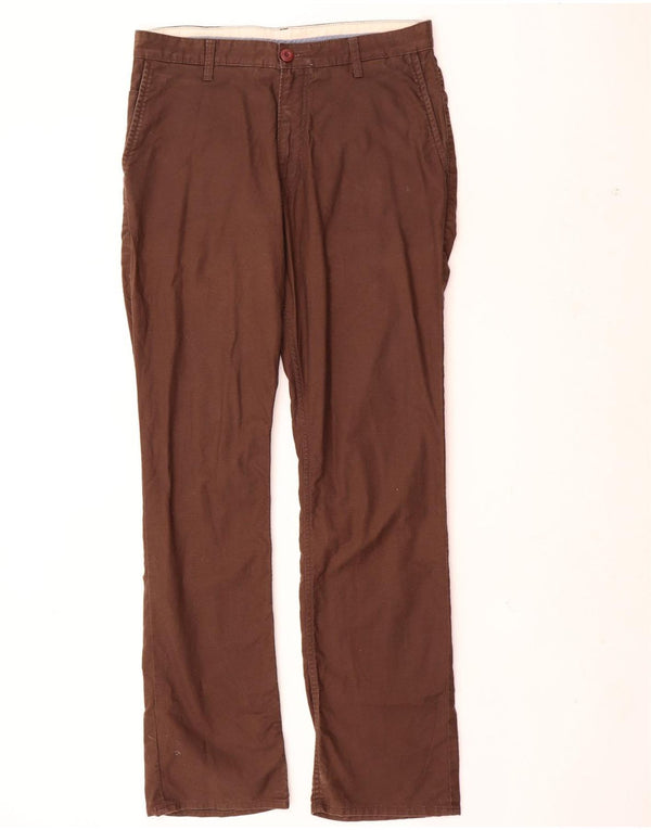 Lee Mens Brooklyn Straight Chino hlače W33 L32 Smeđi pamuk