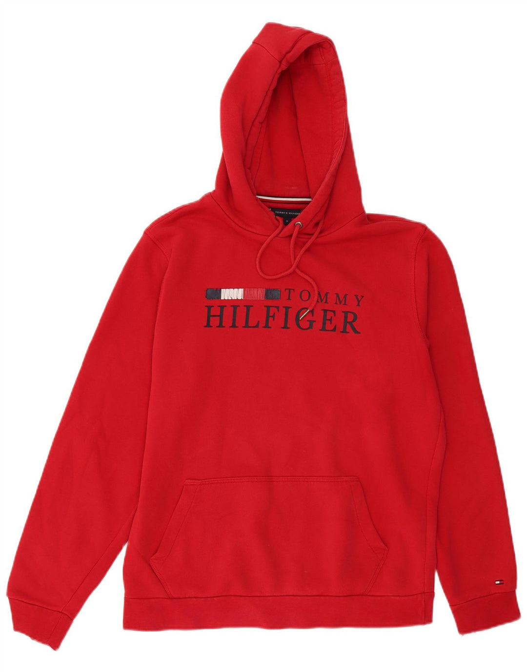 TOMMY HILFIGER Muška majica s kapuljačom s kapuljačom srednje crvene boje