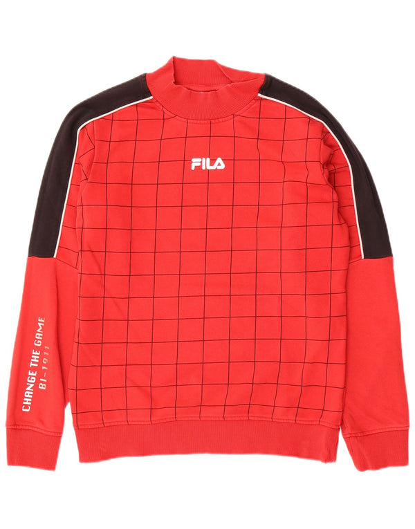 FILA Boys Graphic Sweatshirt Džemper 13-14 godina Red Colourblock