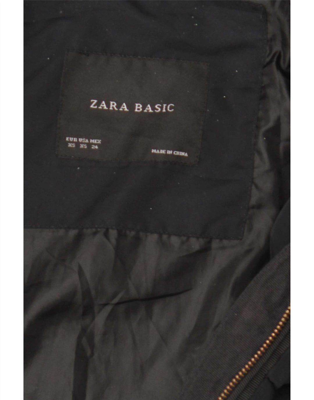 Zara ženska podstavljena jakna UK 6 XS crna