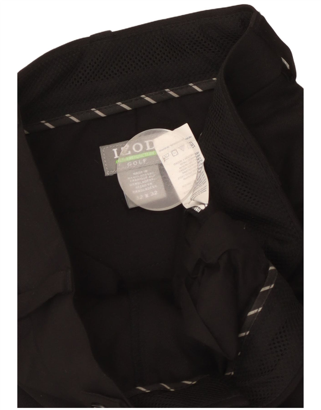 Izod muške hlače ravnog odijela za golf W32 L32 crni poliester