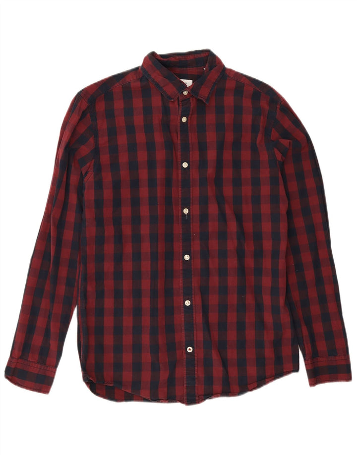 Jack & Jones muška košulja srednje boje bordo gingham boje