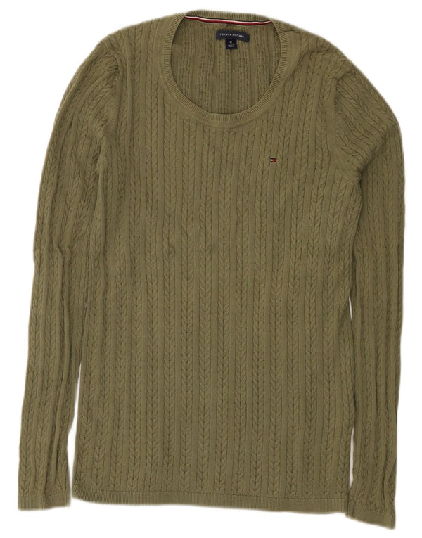 Tommy Hilfiger Ženski džemper s okruglim izrezom UK 12 Srednji kaki pamuk