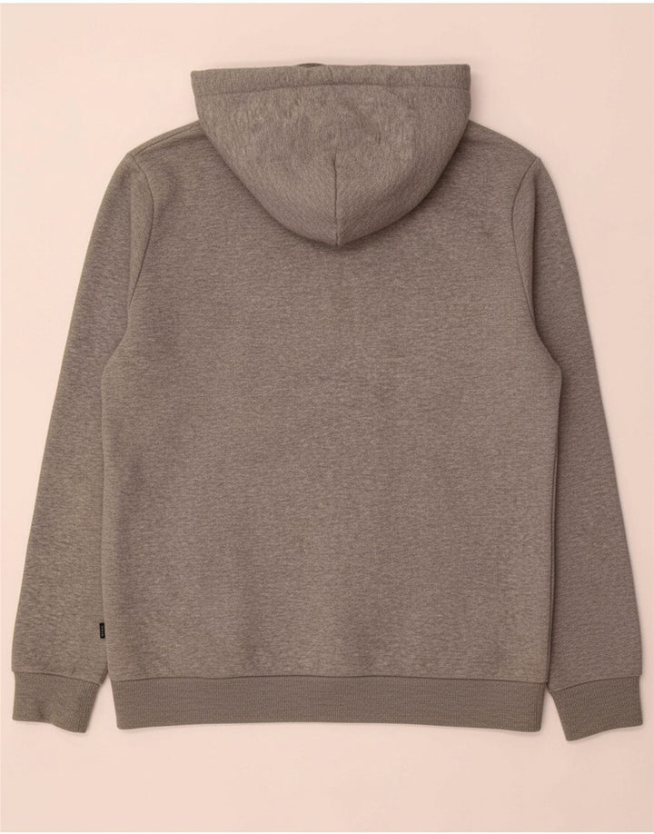 PUMA Mens Graphic Hoodie Jumper Medium Grey Cotton