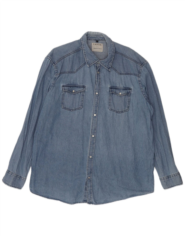 CANDA muška traper košulja veličina 47/48 3XL plavi pamuk