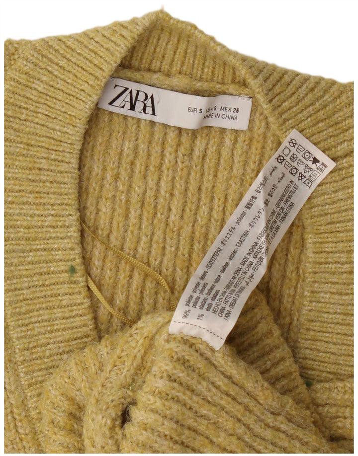 Zara ženski prsluk bez rukava UK 10 mali žuti poliester