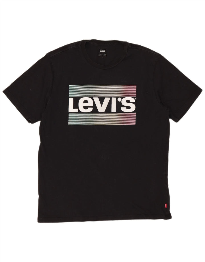 Levi's muška majica kratkih rukava srednje veličine, crni pamuk