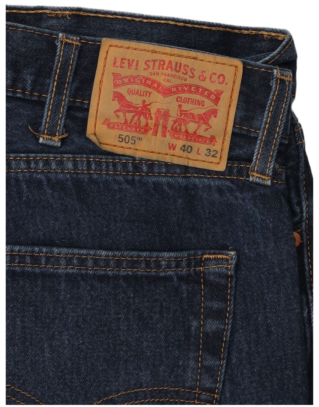 Levi's muške 505 ravne traperice W40 L30 tamnoplavi pamuk
