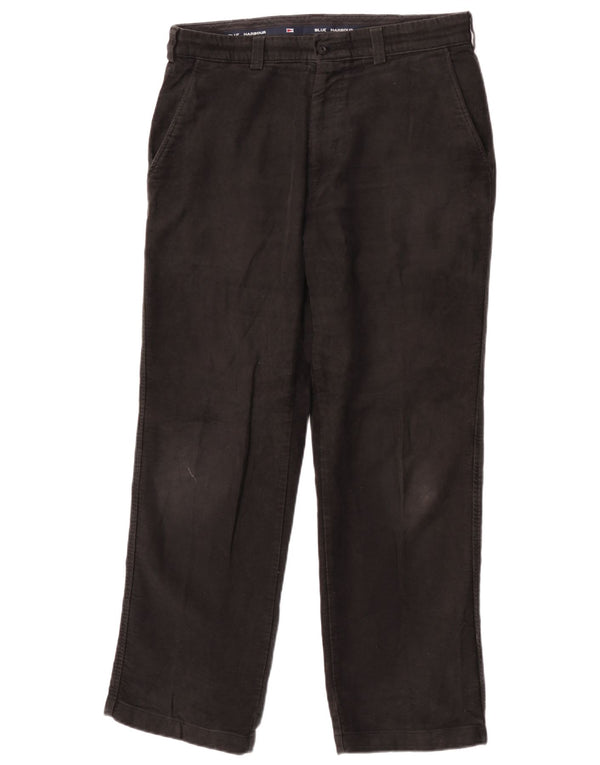 Marks & Spencer muške ravne chino hlače Blue Harbor W34 L29 crne